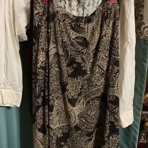 Brown paisley pull on skirt. 26/28